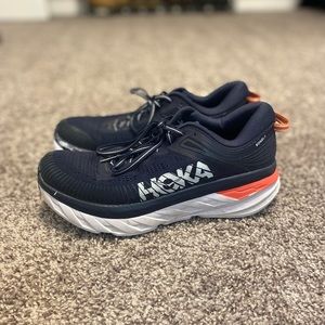 Women's Hoka One One Bondi 7 Black Iris/Ballad Blue Mesh Sz 9.5